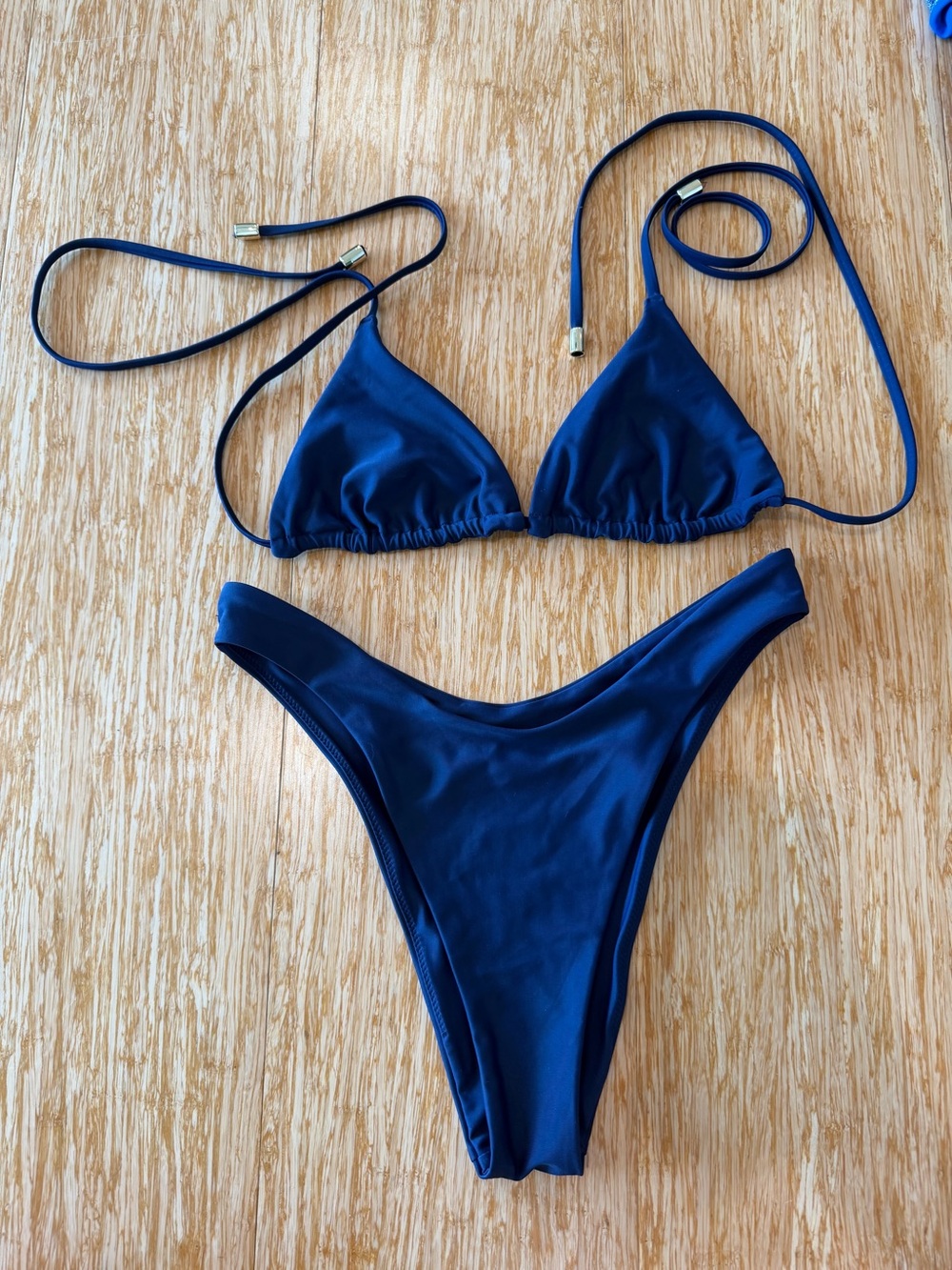 Quince Deep Blue Bikini Bottoms